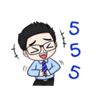 Friendly Cheerful Salesman ＆ Salesgirl（個別スタンプ：5）