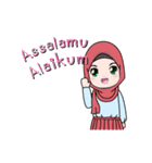 Lovely Hijab Girl Animation（個別スタンプ：1）