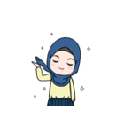 Lovely Hijab Girl Animation（個別スタンプ：4）