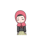 Lovely Hijab Girl Animation（個別スタンプ：5）