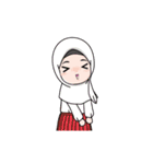 Lovely Hijab Girl Animation（個別スタンプ：8）