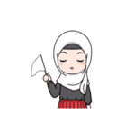 Lovely Hijab Girl Animation（個別スタンプ：9）