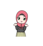 Lovely Hijab Girl Animation（個別スタンプ：11）