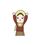 Lovely Hijab Girl Animation（個別スタンプ：14）