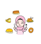 Lovely Hijab Girl Animation（個別スタンプ：18）