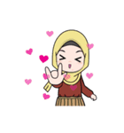 Lovely Hijab Girl Animation（個別スタンプ：19）