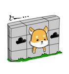 挟まる柴犬（個別スタンプ：16）