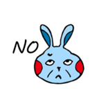 Blue Lazy Rabbit（個別スタンプ：2）