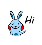 Blue Lazy Rabbit（個別スタンプ：3）