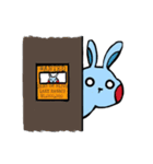 Blue Lazy Rabbit（個別スタンプ：4）