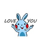 Blue Lazy Rabbit（個別スタンプ：8）