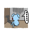 Blue Lazy Rabbit（個別スタンプ：9）