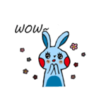 Blue Lazy Rabbit（個別スタンプ：15）