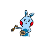 Blue Lazy Rabbit（個別スタンプ：16）