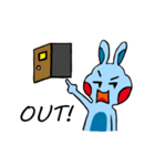 Blue Lazy Rabbit（個別スタンプ：18）