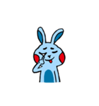 Blue Lazy Rabbit（個別スタンプ：19）