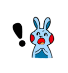 Blue Lazy Rabbit（個別スタンプ：22）