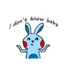 Blue Lazy Rabbit（個別スタンプ：35）