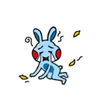 Blue Lazy Rabbit（個別スタンプ：38）