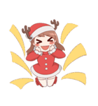 Cute Xmas Girl（個別スタンプ：8）