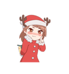 Cute Xmas Girl（個別スタンプ：34）