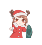 Cute Xmas Girl（個別スタンプ：40）