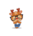 Dear Hipster Deer - Animated（個別スタンプ：13）