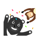 victory bear and monkey(English)（個別スタンプ：24）