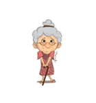 Nekima grandma (nenek kita bersama)（個別スタンプ：15）