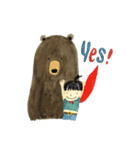 Bear ＆ the girl with superpower（個別スタンプ：1）