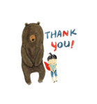 Bear ＆ the girl with superpower（個別スタンプ：3）