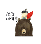 Bear ＆ the girl with superpower（個別スタンプ：16）