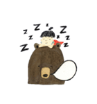 Bear ＆ the girl with superpower（個別スタンプ：22）