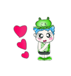 Hello my name is Hikaru. Love frog.（個別スタンプ：15）