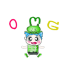 Hello my name is Hikaru. Love frog.（個別スタンプ：24）