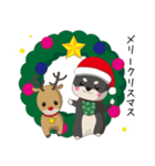 クリスマスが楽しみまたは不満な黒柴犬（個別スタンプ：16）