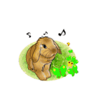 Rabbit, cute tail of the owner's（個別スタンプ：1）