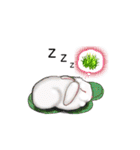 Rabbit, cute tail of the owner's（個別スタンプ：16）