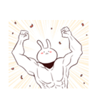 Muscle Animal (Rabbit)（個別スタンプ：22）