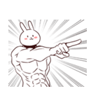 Muscle Animal (Rabbit)（個別スタンプ：30）