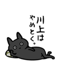 川上さん専用スタンプ（ひとえの黒猫）（個別スタンプ：21）
