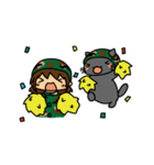 うにゅう軍曹とドラのサバゲースタンプ（個別スタンプ：33）