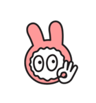 Face of PinkRabbit（個別スタンプ：16）