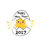 2017年丁寧語の酉年年賀状。新年のご挨拶（個別スタンプ：6）