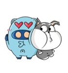 Fat Dog ＆ Planet Pig - Love to Chat！（個別スタンプ：13）