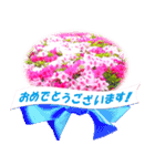 花束でお祝い（写真使用）（個別スタンプ：3）