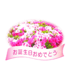 花束でお祝い（写真使用）（個別スタンプ：4）