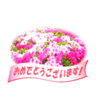 花束でお祝い（写真使用）（個別スタンプ：11）
