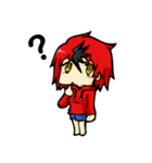The Red and Black Haired Girl "MEIRU"（個別スタンプ：3）