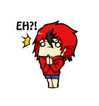 The Red and Black Haired Girl "MEIRU"（個別スタンプ：4）
